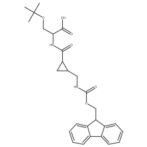 (2S)-3-(tert-butoxy)-2-{[(1RS,2SR)-2-[({[(9H-fluoren-9-yl)methoxy]carbonyl}amino)methyl]cyclopropyl]formamido}propanoic acid Structure