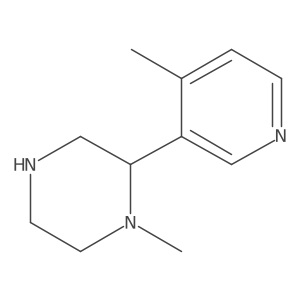 1-Methyl-2-(4-methylpyridin-3-yl)piperazine Structure