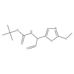 tert-butyl N-[1-(2-methoxy-1,3-thiazol-5-yl)-2-oxoethyl]carbamate结构式
