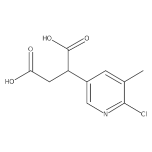 2-(6-Chloro-5-methylpyridin-3-yl)butanedioic acid结构式