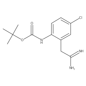tert-butyl N-[2-(carbamimidoylmethyl)-4-chlorophenyl]carbamate结构式