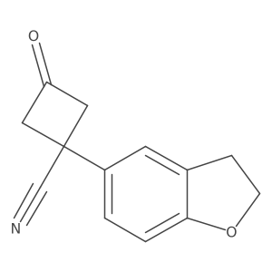 1-(2,3-Dihydro-1-benzofuran-5-yl)-3-oxocyclobutane-1-carbonitrile Structure