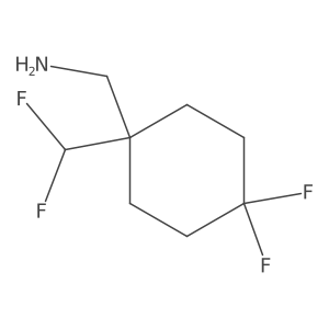 [1-(Difluoromethyl)-4,4-difluorocyclohexyl]methanamine结构式