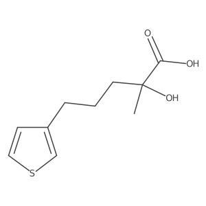 2-Hydroxy-2-methyl-5-(thiophen-3-yl)pentanoic acid结构式