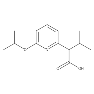 3-Methyl-2-[6-(propan-2-yloxy)pyridin-2-yl]butanoic acid Structure