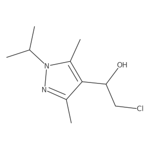 2-chloro-1-[3,5-dimethyl-1-(propan-2-yl)-1H-pyrazol-4-yl]ethan-1-ol Structure