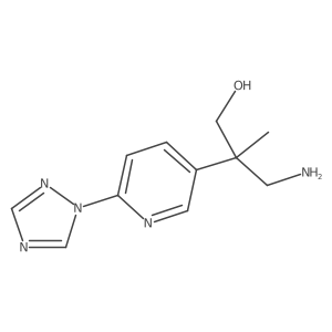3-amino-2-methyl-2-[6-(1H-1,2,4-triazol-1-yl)pyridin-3-yl]propan-1-ol Structure
