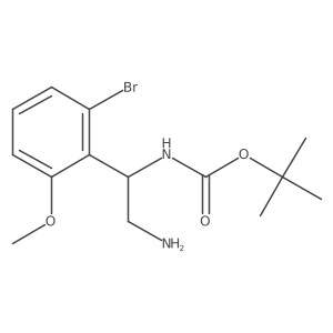 tert-butyl N-[2-amino-1-(2-bromo-6-methoxyphenyl)ethyl]carbamate Structure