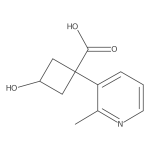 3-Hydroxy-1-(2-methylpyridin-3-yl)cyclobutane-1-carboxylic acid Structure