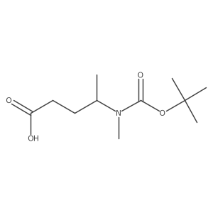 4-{[(Tert-butoxy)carbonyl](methyl)amino}pentanoic acid结构式