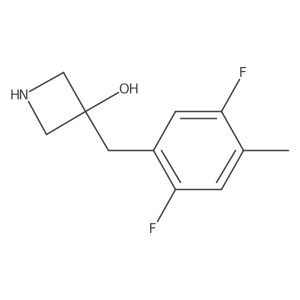 3-[(2,5-Difluoro-4-methylphenyl)methyl]azetidin-3-ol结构式