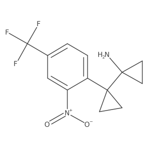 1-{1-[2-Nitro-4-(trifluoromethyl)phenyl]cyclopropyl}cyclopropan-1-amine Structure