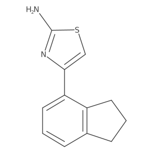 4-(2,3-dihydro-1H-inden-4-yl)-1,3-thiazol-2-amine结构式