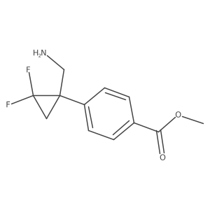 Methyl 4-[1-(aminomethyl)-2,2-difluorocyclopropyl]benzoate结构式