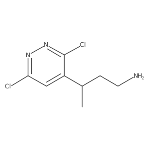 3-(3,6-Dichloropyridazin-4-yl)butan-1-amine结构式