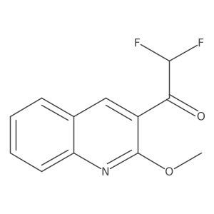 2,2-Difluoro-1-(2-methoxyquinolin-3-yl)ethan-1-one结构式