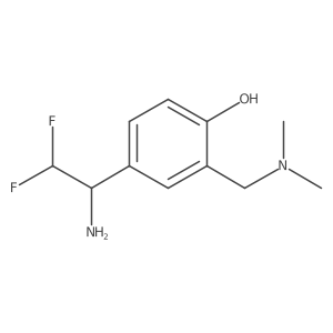 4-(1-Amino-2,2-difluoroethyl)-2-[(dimethylamino)methyl]phenol结构式