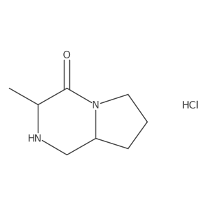 (3S,8aR)-3-methylhexahydropyrrolo[1,2-a]pyrazin-4(1H)-one hydrochloride结构式