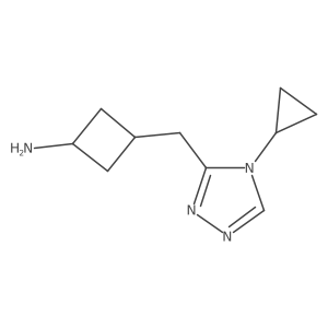 3-[(4-cyclopropyl-4H-1,2,4-triazol-3-yl)methyl]cyclobutan-1-amine Structure