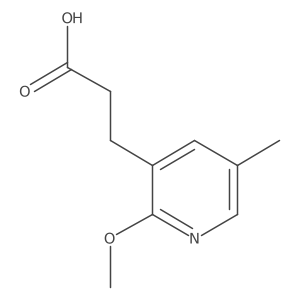 3-(2-Methoxy-5-methylpyridin-3-yl)propanoic acid结构式