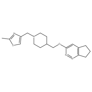 4-({5H,6H,7H-cyclopenta[c]pyridazin-3-yloxy}methyl)-1-[(2-methyl-1,3-oxazol-4-yl)methyl]piperidine结构式