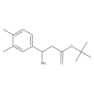 Tert-butyl 3-amino-3-(3,4-dimethylphenyl)propanoate结构式