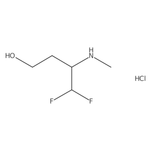 4,4-Difluoro-3-(methylamino)butan-1-ol;hydrochloride结构式