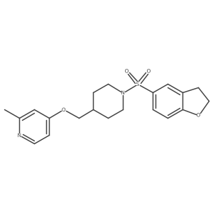 4-{[1-(2,3-Dihydro-1-benzofuran-5-sulfonyl)piperidin-4-yl]methoxy}-2-methylpyridine结构式