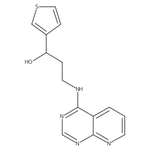 3-({Pyrido[2,3-d]pyrimidin-4-yl}amino)-1-(thiophen-3-yl)propan-1-ol结构式