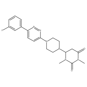 6-[4-[6-(3-Fluorophenyl)pyridazin-3-yl]piperazin-1-yl]-1,3-dimethyl-1,3-diazinane-2,4-dione Structure