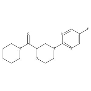 4-(5-Fluoropyrimidin-2-yl)-2-(piperidine-1-carbonyl)morpholine Structure