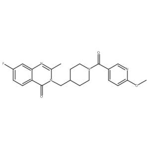 7-Fluoro-3-[[1-(6-methoxypyridine-3-carbonyl)piperidin-4-yl]methyl]-2-methylquinazolin-4-one Structure