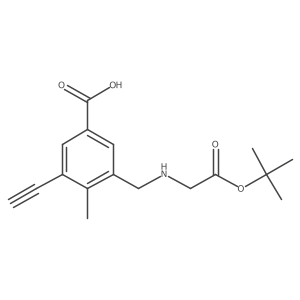 3-({[2-(Tert-butoxy)-2-oxoethyl]amino}methyl)-5-ethynyl-4-methylbenzoic acid结构式