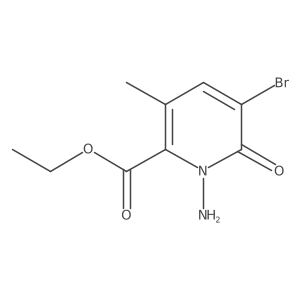 Ethyl 1-amino-5-bromo-3-methyl-6-oxo-pyridine-2-carboxylate结构式