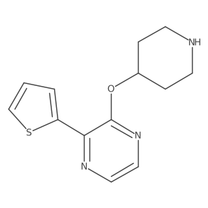 2-(Piperidin-4-yloxy)-3-(thiophen-2-yl)pyrazine结构式