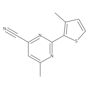 6-Methyl-2-(3-methylthiophen-2-yl)pyrimidine-4-carbonitrile Structure