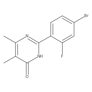 2-(4-Bromo-2-fluorophenyl)-5,6-dimethyl-3,4-dihydropyrimidin-4-one Structure