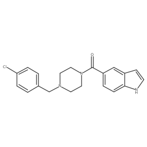 Piperazine,1-[(4-chlorophenyl)methyl]-4-(1h-indol-5-ylcarbonyl)-结构式