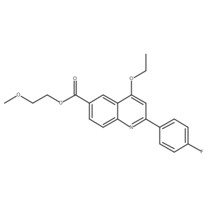 2-Methoxyethyl 4-ethoxy-2-(4-fluorophenyl)quinoline-6-carboxylate结构式