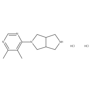 4,5-Dimethyl-6-{octahydropyrrolo[3,4-c]pyrrol-2-yl}pyrimidine dihydrochloride结构式