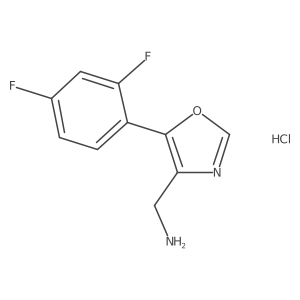 [5-(2,4-Difluorophenyl)-1,3-oxazol-4-yl]methanamine;hydrochloride结构式