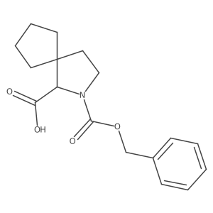 2-[(Benzyloxy)carbonyl]-2-azaspiro[4.4]nonane-1-carboxylic acid Structure