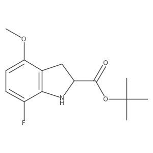 tert-butyl 7-fluoro-4-methoxy-2,3-dihydro-1H-indole-2-carboxylate Structure