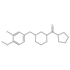 4-[(3-Fluoro-4-methoxyphenyl)methyl]-2-(pyrrolidine-1-carbonyl)morpholine结构式