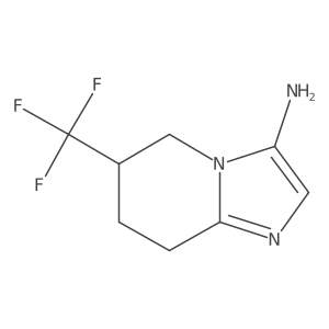 6-(trifluoromethyl)-5H,6H,7H,8H-imidazo[1,2-a]pyridin-3-amine结构式
