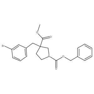 O1-benzyl O3-methyl 3-[(3-bromophenyl)methyl]pyrrolidine-1,3-dicarboxylate结构式