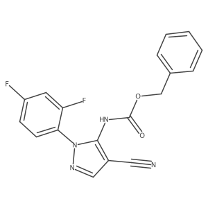 benzyl N-[4-cyano-1-(2,4-difluorophenyl)-1H-pyrazol-5-yl]carbamate Structure
