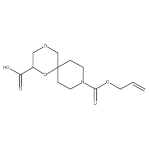 9-[(Prop-2-en-1-yloxy)carbonyl]-1,4-dioxa-9-azaspiro[5.5]undecane-2-carboxylic acid Structure