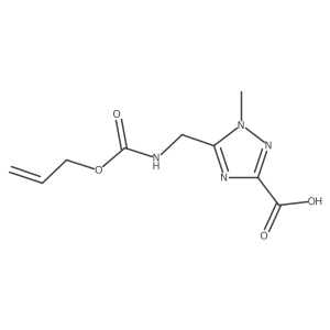 1-methyl-5-({[(prop-2-en-1-yloxy)carbonyl]amino}methyl)-1H-1,2,4-triazole-3-carboxylic acid结构式