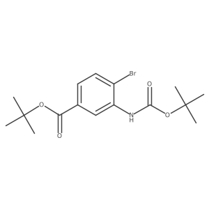 Tert-butyl 4-bromo-3-{[(tert-butoxy)carbonyl]amino}benzoate Structure